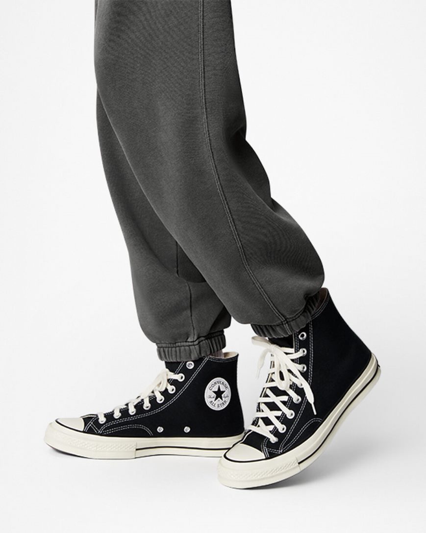 Pantaloni De Trening Barbati Converse Go-To Chuck Taylor Sneaker Patch Loose Fit Negrii | RO OJTVY627